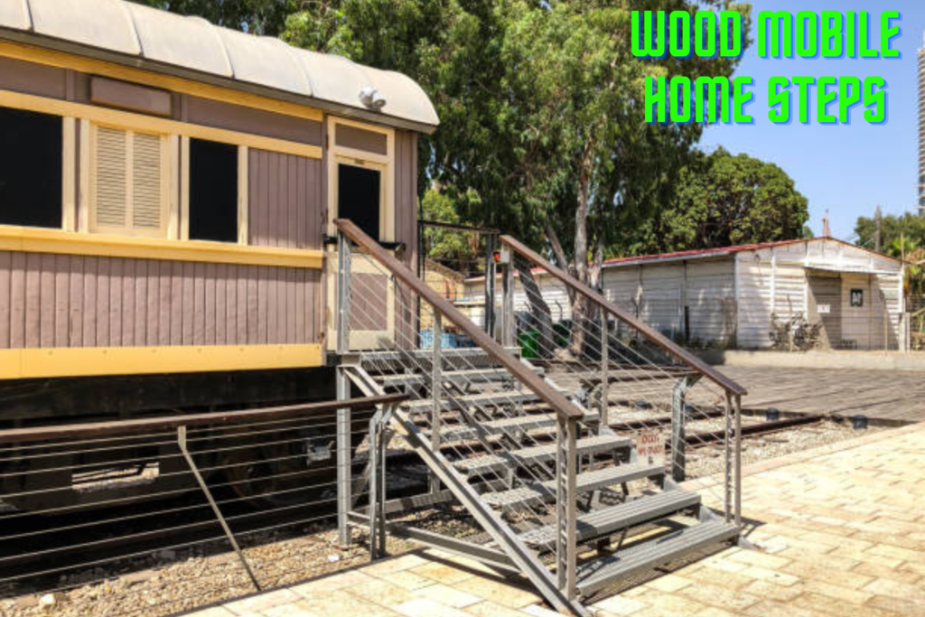 wood mobile home steps